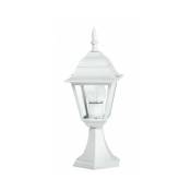 Lanterne de jardin Roma 1 ampoule Aluminium,diffuseur Verre blanc - Blanc
