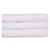 Lot de 3 serviettes éponge 50*90 cm 500 gr/m2 blanc