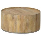 Made In Meubles - Table basse en bois de manguier Mykonos - Bois clair