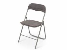 Milton & oldbrook chaise pliante florence gris MIFU000043-DGY