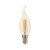 Optonica - Ampoule led E14 4W Flamme Filament Dimmable C35 - Blanc Chaud 23