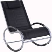Outsunny - Fauteuil chaise longue à bascule design