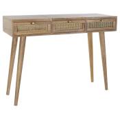 Pegane - Console Table en bois de manguier et rotin