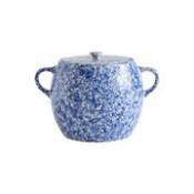 Pot Sobremesa / Grès - Ø 19 x H 17,5 cm / Peint à la main - Hay bleu en céramique