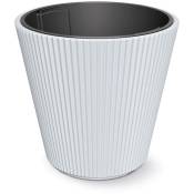 Prosperplast - Pot de Fleurs Blanc avec réservoir Collection Milly, 34,9 x 34,9 x 35,5 cm, capacité 23 l. - Blanc