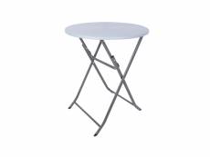 Rebecca mobili table d'appoint ronde pliante en acier plastique pour balcon camping RE6821