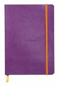 RHODIA 117460C - Carnet Souple Violet - A5 - Pointillés Dot - 160 pages - Papier Clairefontaine Ivoire 90 g/m² - Marque-Page, Fermeture Élastique - Co