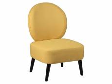 Skalan - fauteuil crapaud tissu coloris jaune moutarde