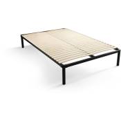 Sommier - cadre de lit Metal - 4 pieds Inclus 160 x 200 cm Gris - Gris