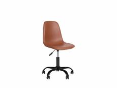Stockholm - chaise de bureau à roulettes en simili - couleur - marron