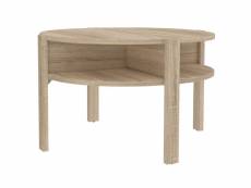 Table d'appoint 45,5 cm x 74,4 cm décor bois chêne
