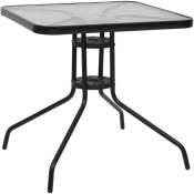 Table de jardin Noir 70x70x70 cm Acier vidaXL - N/A
