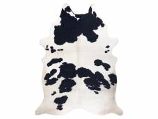 Tapis imitation peau de vache, vache g5069-1, cuir noir blanc 155x195 cm