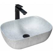 Vasque à poser REA lavabo livia grey - gris