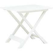 Vidaxl - Table pliable de jardin Blanc 79x72x70 cm Plastique Blanc