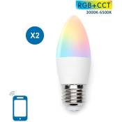 Aigostar - ampoule led smart wifi E27 5W rgb alexa google home 2 pièces