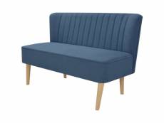 Canapé 117 x 55,5 x 77 cm | canapé fixe | sofa canapé de relaxation tissu bleu meuble pro frco54679