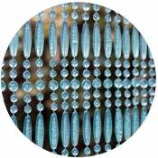 Casa - Rideau de porte en perles bleues et transparentes