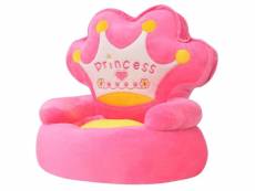 Contemporain mobilier pour bébés et tout-petits gamme new delhi chaise en peluche pour enfants princesse rose