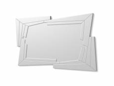Dekoarte e035 - miroirs muraux modernes | grands miroirs rectangulaires argent | 1 pièce 120x70 cm E035