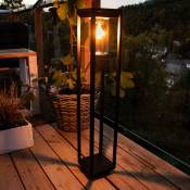 Etc-shop - Lampe sur pied alu éclairage extérieur noir projecteur de patio lanterne de jardin lampe de cour