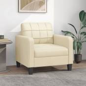 Furniture Limited - Fauteuil Crème 60 cm Similicuir