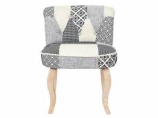 Giada - fauteuil baroque patchwork motifs grisés