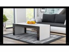 Grande table basse spider blanc mat avec bordures noir