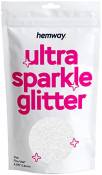 Hemway Ultra Fine Glitter Étincelle 100 g 3,5 oz cosmétique Safe 1/64" 0.015" 0.4mm - cristal de diamant blanc