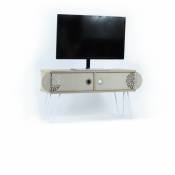 Iperbriko - Meuble tv rétro meuble de salon 106x30x48