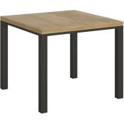 Itamoby - Table ouvrante 90x90/180 cm Everyday Libra Chêne Nature Structure Anthracite