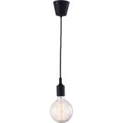 Lampe Ampoule Pendante Edison - Silicone Noir - pvc,