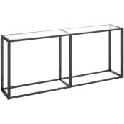 Les Tendances - Table console Transparent 180x35x75,5 cm Verre trempé 2