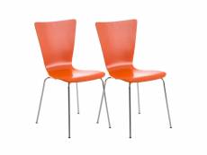 Lot de 2 chaises visiteur aaron , orange