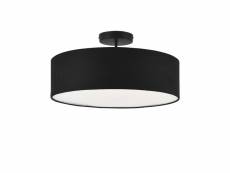 [lux.pro] suspension luminaire suspendue plafonnier noir et blanc 3 x e27 plastique organza diamètre 45 cm