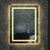 Miroir Salle de Bain Lumineux - Miroir Mural - 70 x