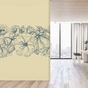 Papier peint motif fleurs d'encre 156x270cm