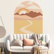 Papier Peint soleil levant californien avec désert et nuages 75x60cm