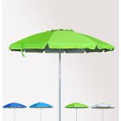 Parasol de plage 220 cm aluminium anti-vent protection