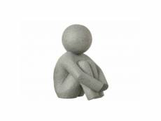 Paris prix - statue déco "p'tit maurice assis" 41cm gris