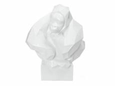 Paris prix - statue design "sculpture kenya" 50cm blanc