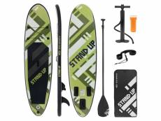 Planche de stand up paddle gonflable 308x78x10 cm olive