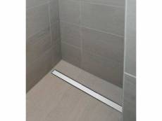 Schütte siphon de sol de douche avec couvercle en inox 70 cm