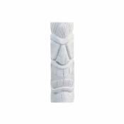 Statue de jardin Tiki Mauri 75 cm - Blanc - Blanc