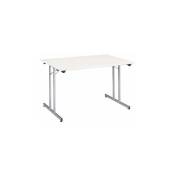 Table multi-usages pliante blanche l 120 x p 80 cm