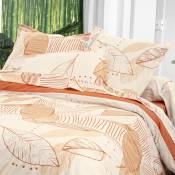 Taie d'oreiller au feuillage léger - Terracotta - 50 x 70 cm