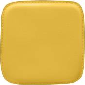 Tolix Style - Coussin de chaise carré - simili cuir - Stylix Jaune - Cuir végétalien - Jaune