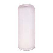 Vase décoratif en verre rose pâle transparent H38