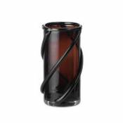 Vase Entwine Small / Verre soufflé bouche - H 21cm - Ferm Living marron en verre