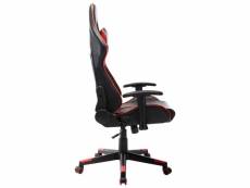 Vidaxl chaise de jeu noir et rouge cuir artificiel